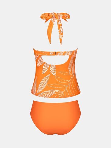 CUPSHE Women's Tankini Sets Two Piece Swimsuit Plunging V Neck Wide Straps Underwire Bathing Suit Mid Rise in Saudi Arabia