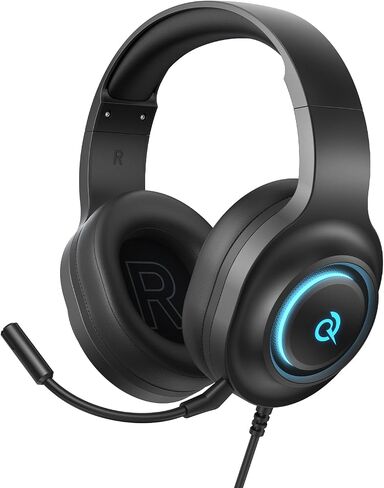 سماعة ألعاب QCY لأجهزة الكمبيوتر/PS5/PS4/Switch، سماعات رأس HEROAD V200 فوق الأذن، USB-C، بطارية 240 ساعة، صوت محيطي 7.1، سماعات رأس لاسلكية 2.4 جيجا هرتز لمنصات متعددة، بلوتوث 6.0 in Kuwait