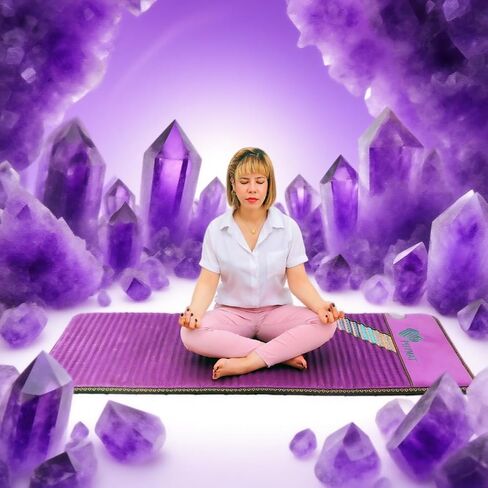 PHYMAT Far Infrared Amethyst Heating Pad (70"x31")- 5 Color Natural Crystal Heat Mat - Amethyst Infrared Heating Mat with Auto Shut Off - Overheat Protection,Smart Control in Kuwait