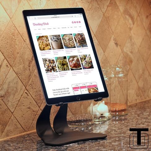 حامل iPad المحوري Stabile PRO من Thought Out - صنع في الولايات المتحدة الأمريكية - متوافق مع Apple iPad (فضي) in Kuwait