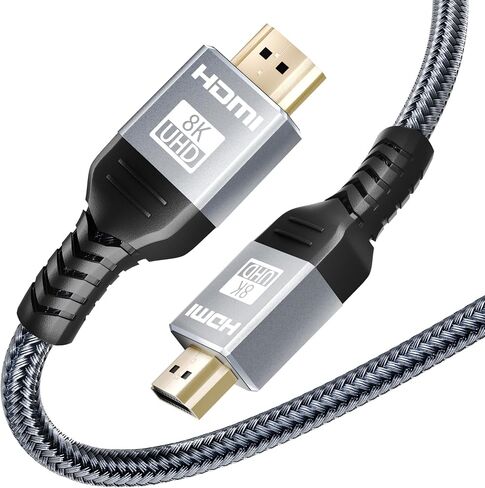 Hdmi Cable - Hdmi 2.1 Cable 6.6FT/2M 4K 8K 48Gbps High Speed Hdmi-Cord Compatible with PS5, Xbox Series X, Apple TV, Fire Stick, Roku TV in Saudi Arabia
