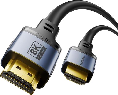 HDMI 2.1 Cable,48Gbps 8K@60Hz 4K Ultra High Speed Cords(7680x4320, 4K@120Hz) eARC HDR10 HDCP 2.2 & 2.3 3D, Compatible for PS5/PS4/X-Box/Roku TV/HDTV/Blu-ray/LG(6FT/2M) in Kuwait
