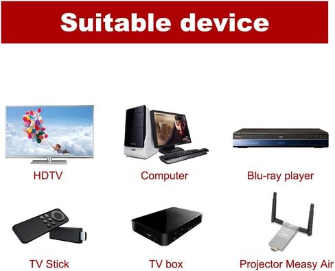 كابل تمديد HDMI ذكر إلى أنثى يدعم 4K 3D متوافق مع HDTV والكمبيوتر المحمول والكمبيوتر الشخصي in Saudi Arabia