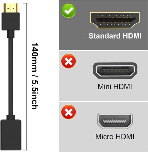 كابل تمديد HDMI ذكر إلى أنثى يدعم 4K 3D متوافق مع HDTV والكمبيوتر المحمول والكمبيوتر الشخصي in Saudi Arabia