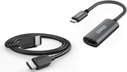 Anker HDMI Cable 8K@60Hz, 6FT Ultra HD 4K@120Hz HDMI Cord&Anker USB C to HDMI Adapter (4K@60Hz) in Saudi Arabia