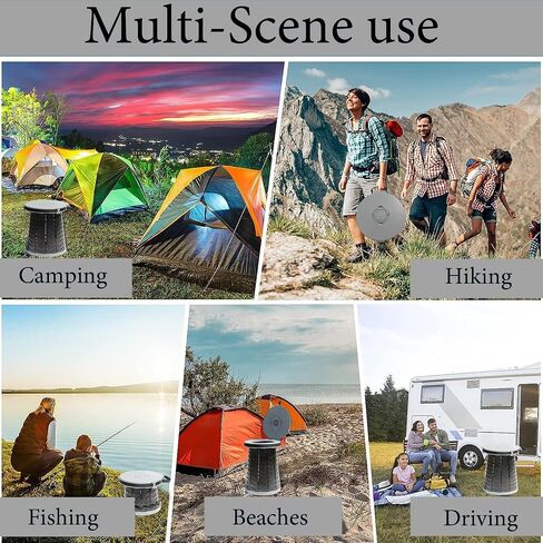 XXL Portable Toilet -19.7" H 15" D Adjustable Foldable Camping Toilet, Luggable Loo with Lid, Strap,Toilet Bag for Camping, Hiking, Travel and Car with Carry Bag in Saudi Arabia