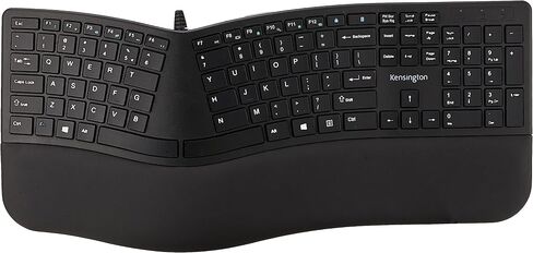 Kensington Ergonomic Keyboard & Perixx Vertical Ergo Mouse Bundle - Black Wired Keyboard (K75400US) & 800/1200/1600 DPI Right Handed Wireless Mouse in Saudi Arabia