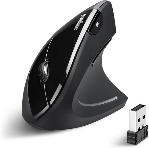 Kensington Ergonomic Keyboard & Perixx Vertical Ergo Mouse Bundle - Black Wired Keyboard (K75400US) & 800/1200/1600 DPI Right Handed Wireless Mouse in Saudi Arabia