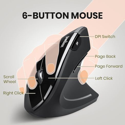 Kensington Ergonomic Keyboard & Perixx Vertical Ergo Mouse Bundle - Black Wired Keyboard (K75400US) & 800/1200/1600 DPI Right Handed Wireless Mouse in Saudi Arabia