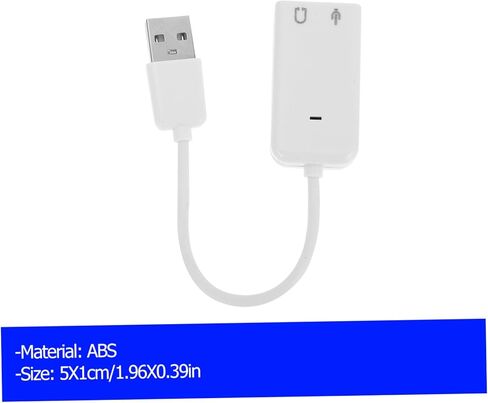 Operitacx 2 قطعة USB محول بطاقة الصوت الخارجية للكمبيوتر المحمول رقاقة مستقلة مع توصيل الحد من الضوضاء والتشغيل دعم إدخال الميكروفون وإخراج سماعة الرأس والصوت in Kuwait