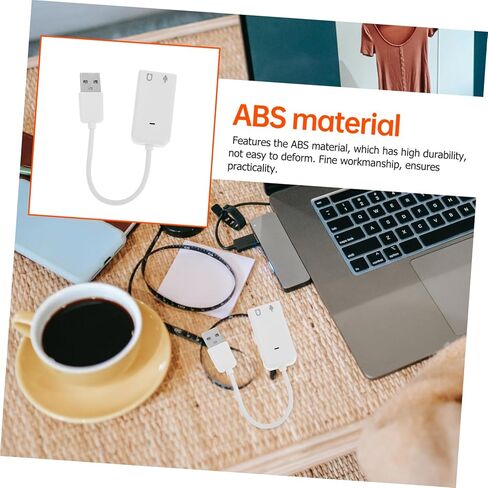 Operitacx 2 قطعة USB محول بطاقة الصوت الخارجية للكمبيوتر المحمول رقاقة مستقلة مع توصيل الحد من الضوضاء والتشغيل دعم إدخال الميكروفون وإخراج سماعة الرأس والصوت in Kuwait