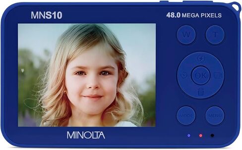 Minolta 48MP Digital Camera - 4K Ultra Slim HD Video, 2.9" IPS LCD Display, Autofocus Lens with Digital Image Stabilization, 4X Digital Zoom, Compact Travel Camera for Vlogging (Teal) in Saudi Arabia