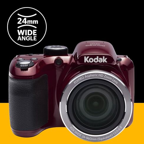 كاميرا كوداك AZ401RD بوينت آند شوت الرقمية مع شاشة LCD 3 بوصة، أحمر (متجدد) in Saudi Arabia