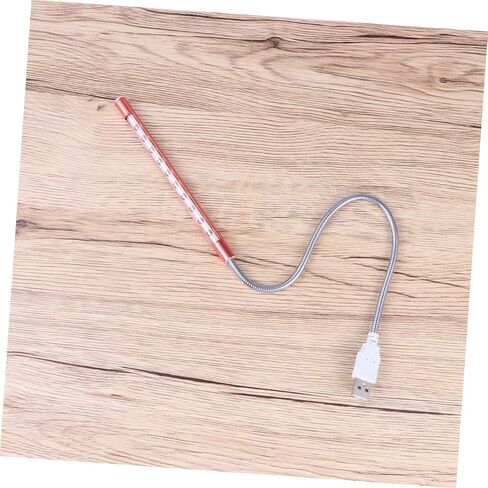 USB معدن مرن معقوفة LED مصباح ليلي LED لمبات LED للعناية بالعين ضوء محمول لمكتب السرير واستخدام الكمبيوتر المحمول باللون الأحمر in Kuwait