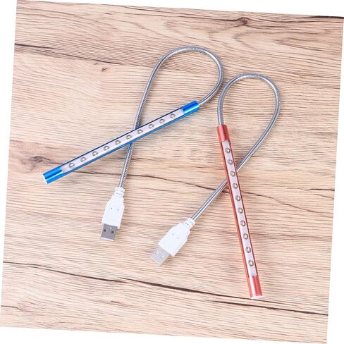 USB معدن مرن معقوفة LED مصباح ليلي LED لمبات LED للعناية بالعين ضوء محمول لمكتب السرير واستخدام الكمبيوتر المحمول باللون الأحمر in Kuwait