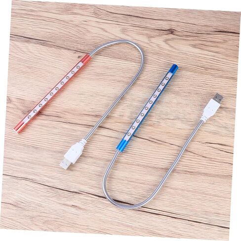 USB معدن مرن معقوفة LED مصباح ليلي LED لمبات LED للعناية بالعين ضوء محمول لمكتب السرير واستخدام الكمبيوتر المحمول باللون الأحمر in Kuwait