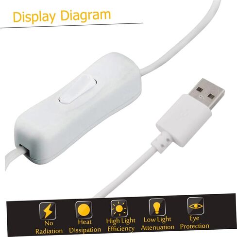 Tofficu 2pcs Creative Desk Lamp Led Reading Strip Led Light Eye-Care Dimmable Portable Desk Lamp USB in Saudi Arabia