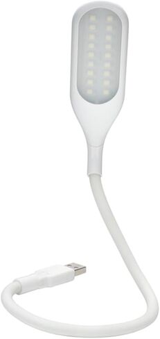 مصباح قراءة LED USB قابل للتعتيم من Lurrose مع ضوء ليلي محمول مرن معقوفة للقراءة في السرير، تصميم لحماية العين، حجم صغير يعمل بالطاقة USB in Kuwait