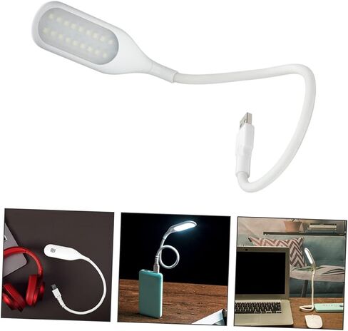 مصباح قراءة LED USB قابل للتعتيم من Lurrose مع ضوء ليلي محمول مرن معقوفة للقراءة في السرير، تصميم لحماية العين، حجم صغير يعمل بالطاقة USB in Kuwait
