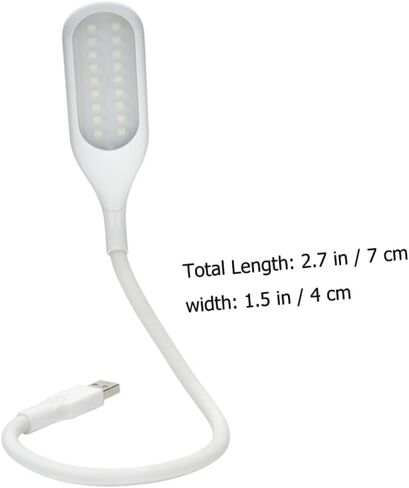 مصباح قراءة LED USB قابل للتعتيم من Lurrose مع ضوء ليلي محمول مرن معقوفة للقراءة في السرير، تصميم لحماية العين، حجم صغير يعمل بالطاقة USB in Kuwait