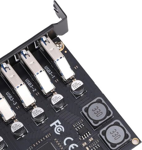 بطاقة Dpofirs PCIE USB 3.0 ذات 7 منافذ PCI E إلى بطاقة توسيع USB، محول وحدة تحكم USB Hub PCIe بسرعة 5 جيجابت في الثانية للفوز 11/10/8/7 in Saudi Arabia