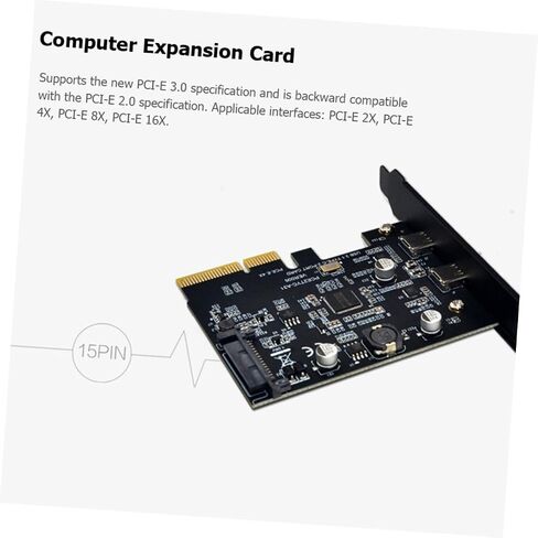 بطاقة توسيع USB Pci-e بسرعة 10 جيجابت في الثانية ومنفذ مزدوج من النوع C محول كمبيوتر عالي السرعة مع مبدد حرارة معدني متوافق مع Pci-e لسطح المكتب in Saudi Arabia