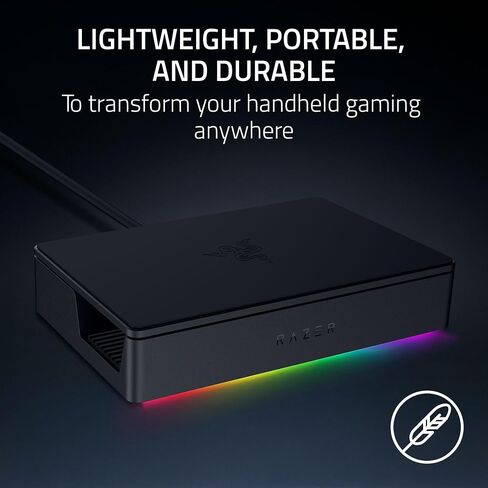 Razer Handheld Dock Chroma: Charging Hub & Expand Connectivity for Mobile Gaming & Tablets - iPhone 16, Steam Deck, ROG Ally, Switch & More - USB C, USB A (3), HDMI, GbE - 100W Power (Renewed) in Saudi Arabia
