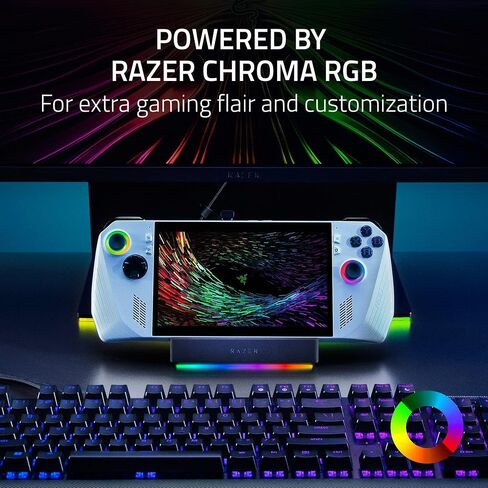 Razer Handheld Dock Chroma: Charging Hub & Expand Connectivity for Mobile Gaming & Tablets - iPhone 16, Steam Deck, ROG Ally, Switch & More - USB C, USB A (3), HDMI, GbE - 100W Power (Renewed) in Saudi Arabia