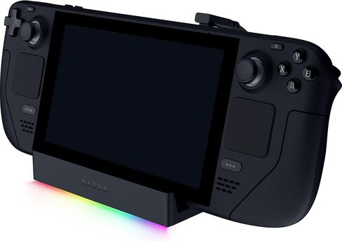 Razer Handheld Dock Chroma: Charging Hub & Expand Connectivity for Mobile Gaming & Tablets - iPhone 16, Steam Deck, ROG Ally, Switch & More - USB C, USB A (3), HDMI, GbE - 100W Power (Renewed) in Saudi Arabia