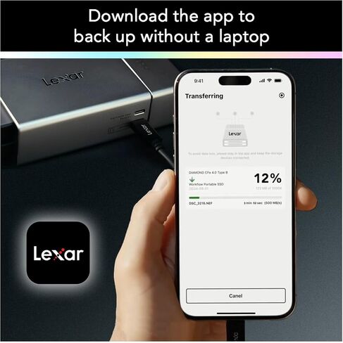 Lexar Professional Workflow Go Battery-Powered 2-Bay Portable Docking Station in Saudi Arabia