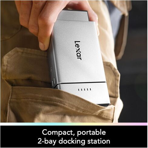 Lexar Professional Workflow Go Battery-Powered 2-Bay Portable Docking Station in Saudi Arabia