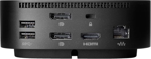 محطة إرساء HP للكمبيوتر المحمول بشاشة مزدوجة + حزمة - HP USB-C G5 Dock 5TW10AA / 5TW10UT / 5TW10AA#ABB مع محول 120 واط + كابل ZoomSpeed ​​HDMI + كابل DisplayPort + إيثرنت + قطعة قماش من الألياف الدقيقة in Saudi Arabia