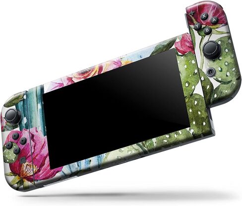 Design Skinz - Compatible with Nintendo DSi XL - Skin Decal Protective Scratch-Resistant Removable Vinyl Wrap Cover - Vintage Watercolor Cactus Bloom in Saudi Arabia