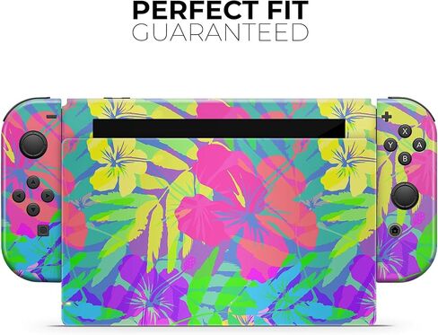Design Skinz - متوافق مع Nintendo DSi XL - غطاء حماية من الفينيل مقاوم للخدش وقابل للإزالة - فلورسنت استوائي v1 in Saudi Arabia