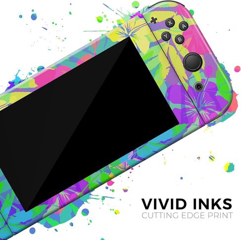 Design Skinz - متوافق مع Nintendo DSi XL - غطاء حماية من الفينيل مقاوم للخدش وقابل للإزالة - فلورسنت استوائي v1 in Saudi Arabia