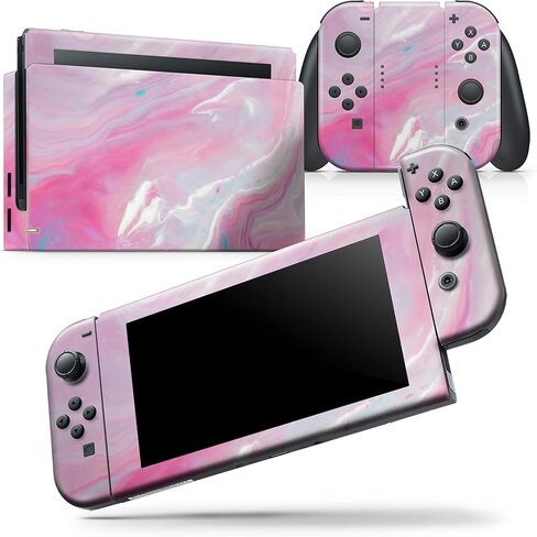 Design Skinz - Compatible with Nintendo DSi XL - Skin Decal Protective Scratch-Resistant Removable Vinyl Wrap Cover - Marbleized Pink Paradise V8 in Saudi Arabia