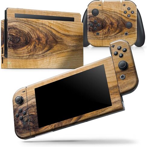 Design Skinz - متوافق مع Nintendo DSi XL - غطاء حماية من الفينيل مقاوم للخدش وقابل للإزالة - محبب خشبي خفيف معقود in Saudi Arabia