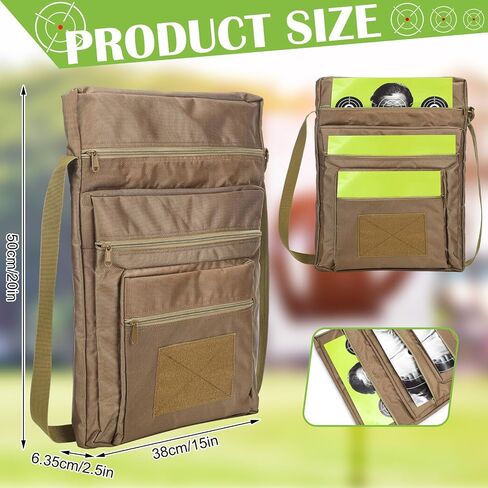 Range Target Carry Case for Shooting Range Bag with 3 Zipper Pockets Front Waterproof Accessory Pouch for Shooting Convenient Carrying in Saudi Arabia