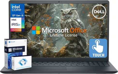 كمبيوتر محمول Dell Inspiron 15 بشاشة تعمل باللمس، مكتب مدى الحياة، AI Copilot، 15.6 بوصة FHD IPS، 10-Core Intel i5 (حتى 4.5 جيجا هرتز)، ذاكرة الوصول العشوائي 16 جيجابايت وتخزين 1 تيرابايت (512 جيجابايت SSD + 500 جيجابايت Ext)، Wi-Fi 6، HubxcelAccs، Win 11 in Kuwait