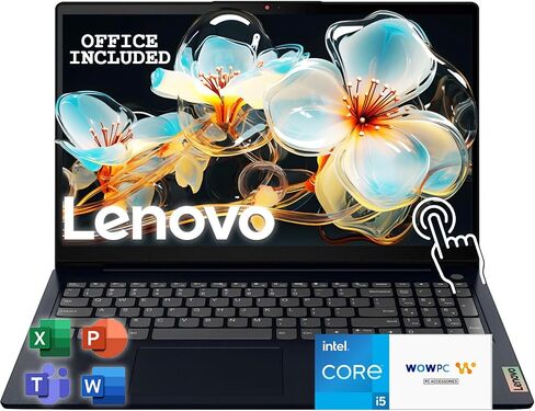 Lenovo IdeaPad 15.6" Touchscreen Business Laptop, Microsoft Office Included, Intel Core i5-1335U 10-core Processor(Beats i7-1255U), 40GB RAM, 1TB SSD, IPS Touch Display, Windows 11 Home, WOWPC USB in Saudi Arabia
