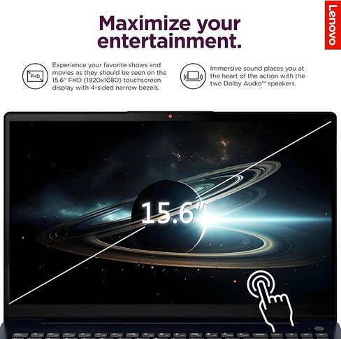 Lenovo IdeaPad 15.6" Touchscreen Business Laptop, Microsoft Office Included, Intel Core i5-1335U 10-core Processor(Beats i7-1255U), 40GB RAM, 1TB SSD, IPS Touch Display, Windows 11 Home, WOWPC USB in Saudi Arabia