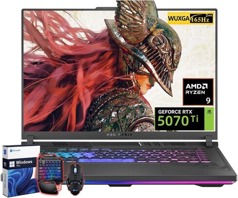 كمبيوتر محمول للألعاب ASUS ROG Strix G16، شاشة 16 بوصة WUXGA FHD 165 هرتز Nebula، NVIDIA Geforce RTX 5070Ti 12GB GDDR7، AMD Ryzen 9 8940HX، Dolby Atmos، Hires Audio، 64 جيجابايت DDR5، 2 تيرابايت Gen 4 SSD، Windows 11 Pro، الملحقات in Saudi Arabia