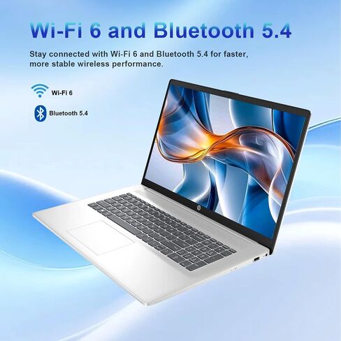 كمبيوتر محمول HP Flagship 17 يعمل باللمس - كمبيوتر محمول للأعمال مقاس 17.3 بوصة مضاد للتوهج HD+، نظام تشغيل Windows 11 Pro مع Copilot AI، AMD Ryzen 5 7430U (يصل إلى 4.3 جيجا هرتز)، Wi-Fi 6، شحن سريع، لوحة مفاتيح رقمية | ذاكرة وصول عشوائي 32 جيجابايت + 1 ت in Kuwait