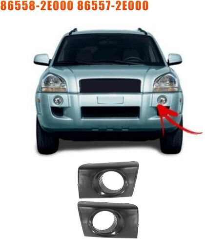 1Pair Front Bumper Fog Lamp Bezel Trim 86558-2E000 86557-2E000 Compatible with Tucson 2005-2009 Fog Light Frame in Kuwait