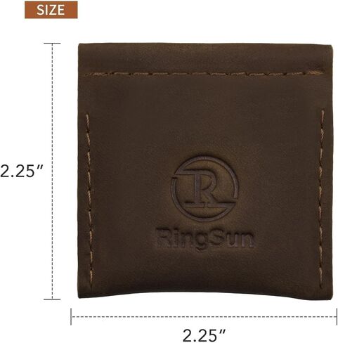 Ringsun Leather Wedding Ring Case, Slim Engagement Pouch, Travel Ring Case, Ring Pouch, Engagement Pouch, Bride & Groom Jewelry Storage,RS09 in Saudi Arabia