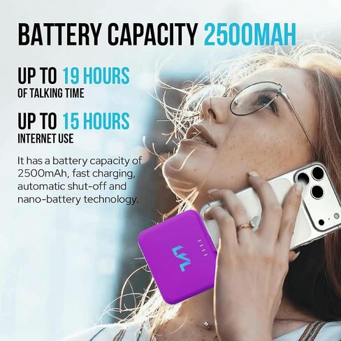 Spark Portable Charger for iPhone 17/16/15 USB C 2500mAh Power Bank with LED Indicators 2.4A Fast Charging Mini Portable Charger with Pass Through Technology LVL 25 (White) in Saudi Arabia