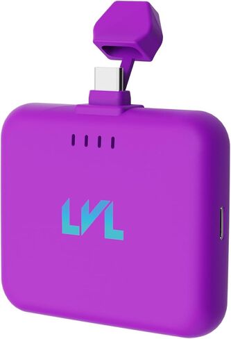 Spark Portable Charger for iPhone 17/16/15 USB C 2500mAh Power Bank with LED Indicators 2.4A Fast Charging Mini Portable Charger with Pass Through Technology LVL 25 (White) in Saudi Arabia