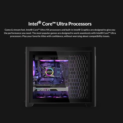 كمبيوتر مكتبي للألعاب Lenovo Legion Tower 5i Gen 10 - NVIDIA RTX 5070 Ti، Intel 24-Core Ultra 9 275HX (حتى 5.40 جيجاهرتز)، 64 جيجابايت DDR5، 2 تيرابايت SSD + 2 تيرابايت HDD، Wi-Fi 6E، Win11 Pro، مع لوحة مفاتيح وماوس وملحقات in Saudi Arabia