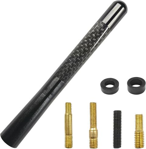 Carbon Fiber Car Short Antenna, 4.72" Auto Signal Receiver, Black in Saudi Arabia