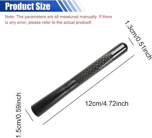 Carbon Fiber Car Short Antenna, 4.72" Auto Signal Receiver, Black in Saudi Arabia